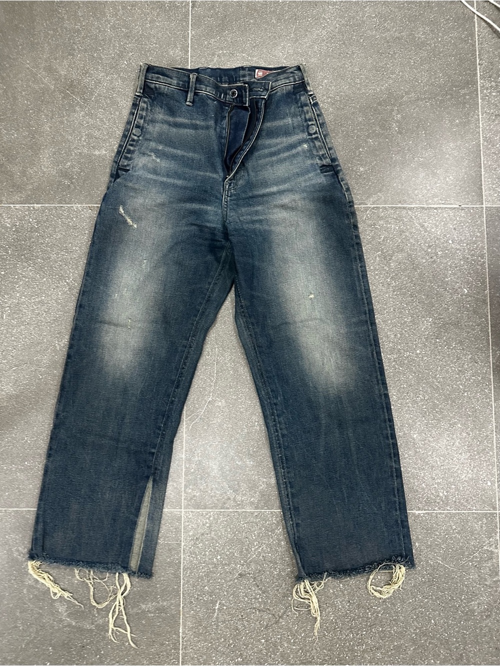 G-Star RAW E Lynton Wide Selvedge Jeans Distressed 25/30